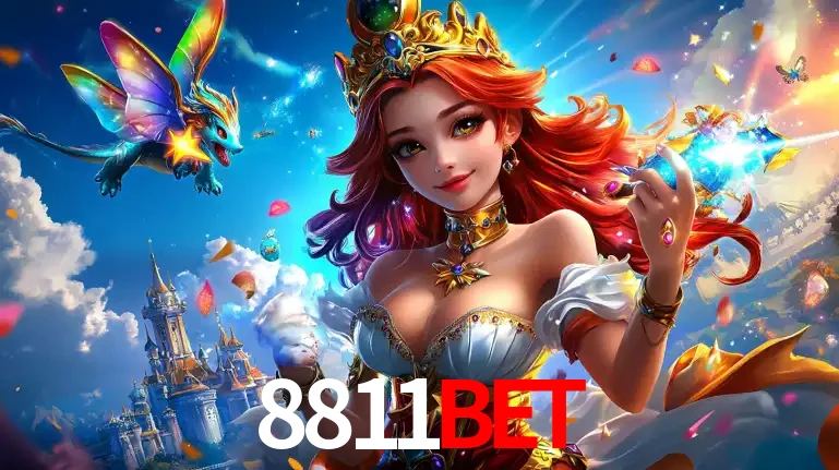 A princesa de um reino de fantasia mágico, com seu pequeno dragão, apresentando um mundo de prêmios encantados nos jogos de caça-níqueis do cassino 8811bet.